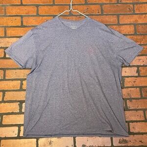 Quiksilver Men's Blue Red Logo T-Shirt Surf Skater Beach Graphic‎ Tee Top